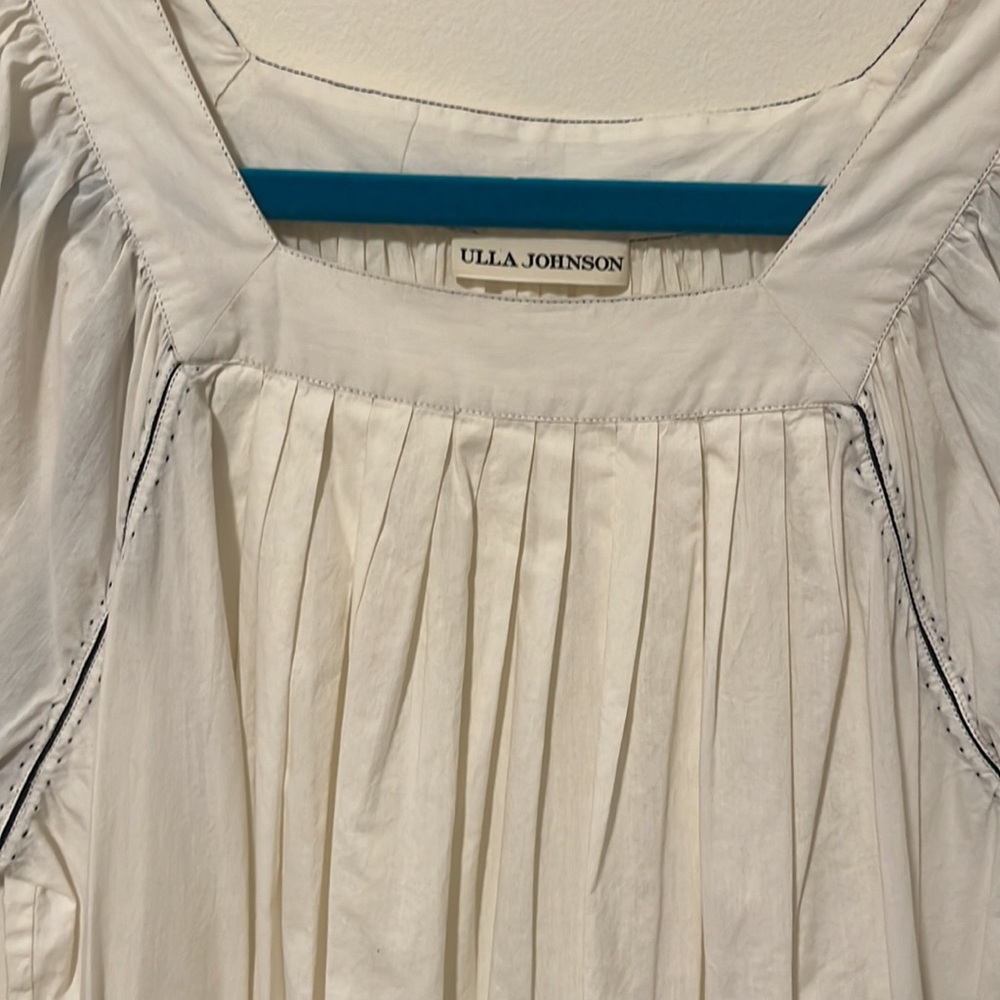 Long sleeve ULLA JOHNSON white dress Size 2 fits 4 - Picture 3 of 3